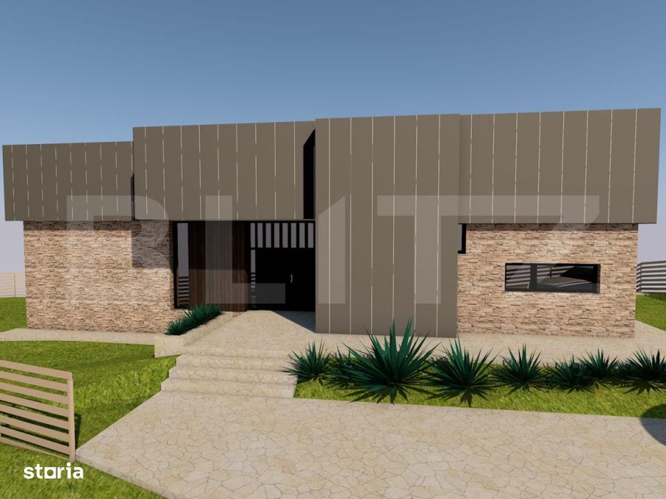 Teren intravilan cu proiect de casa individuala, panorama deosebita
