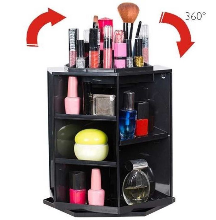Козметичен органайзер, въртящ се на 360 градуса, капацитет до 70 прод