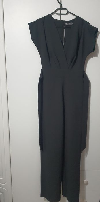 Salopetă elegantă neagră Adrom Fashion, mărimea 36
