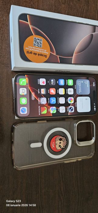 Vand / Schimb iPhone 16 Pro Max  Desert Gold 256 Gb ca nou