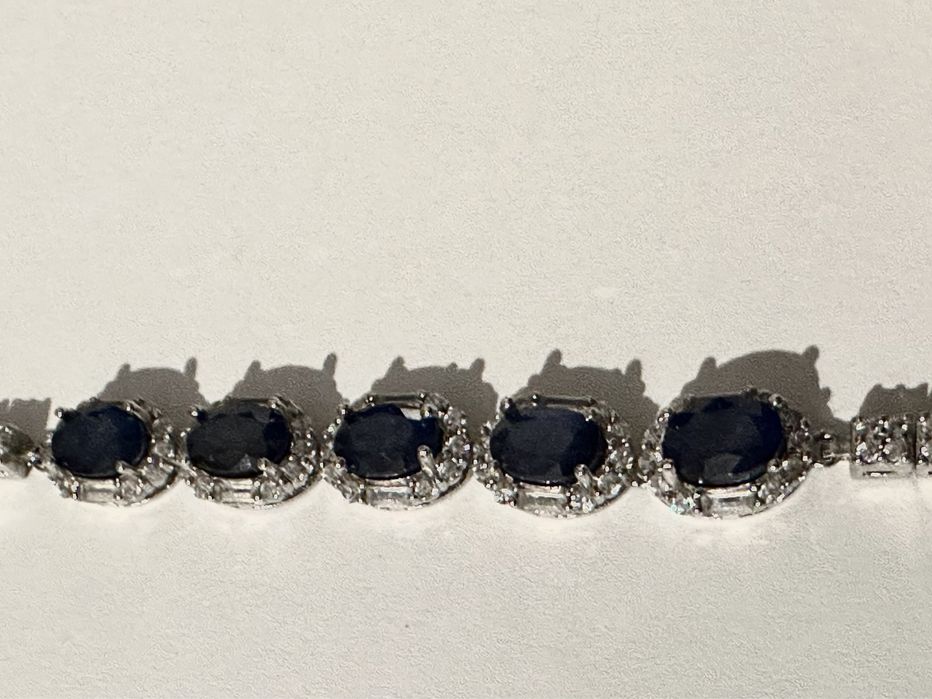 Bratara tennis superba safire naturale 4 ct