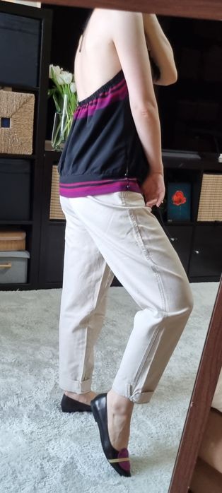 Blugi crem, marimea 40 (M-L)