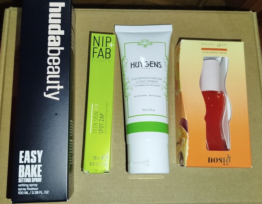 Комплект козметика Huda, gisou, nip fab