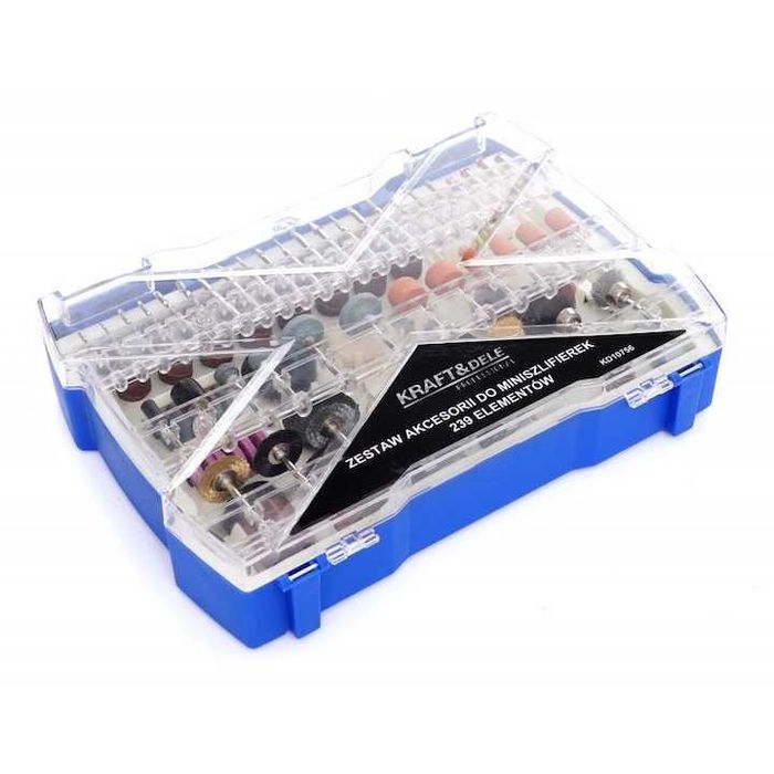 Set de accesorii pentru mini freze cu 239 piese KD10756 Kraftdele