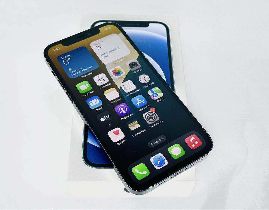 Apple iPhone 12 128GB Black Перфектен! Гаранция!