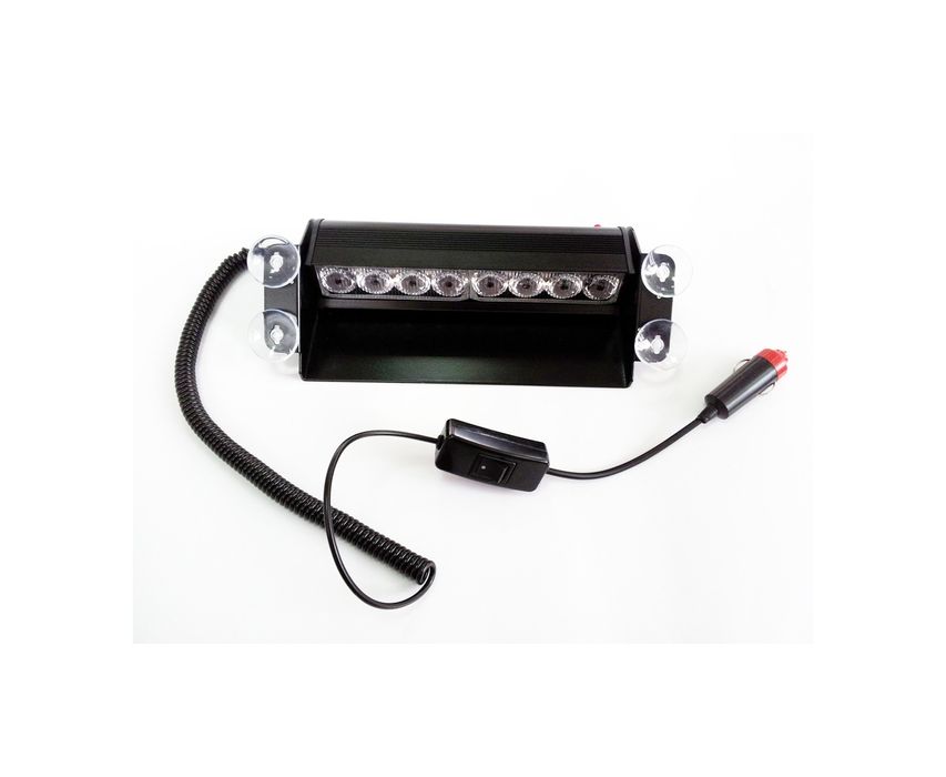 Lampa stroboscopica 8W parbriz Rosu-Albastru , Flash parbriz politie
