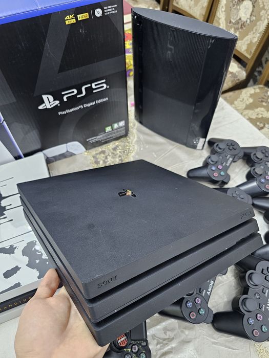 Sony Playstation 4 pro 3 oy kafolat 50+ oʻyinlar ps3 ps4 ps5