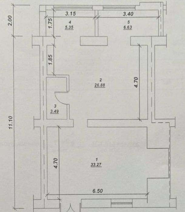 Продажа помещение под Офис 96м2 ор: Айбек 1-линия! Торг есть КРГ