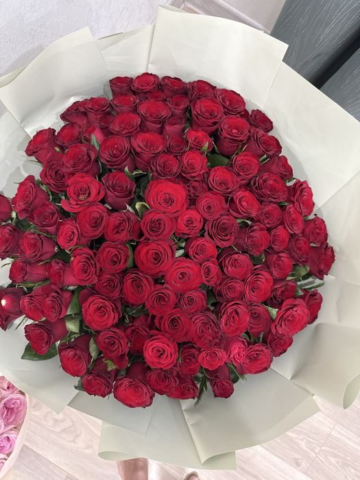 Кызыл 101 шт роза. .  . . . . . .