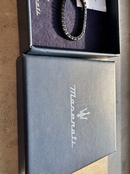 Bratara Unisex Tennis Maserati cu zirconiu negru M22, lungime 21cm