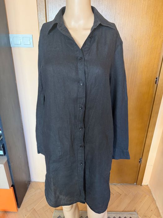 Черна ленена туника Escada Sport, размер S