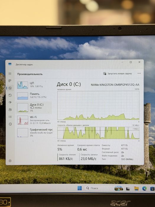 Acer Aspire 3  Процессор: Intel Core i5-1235U