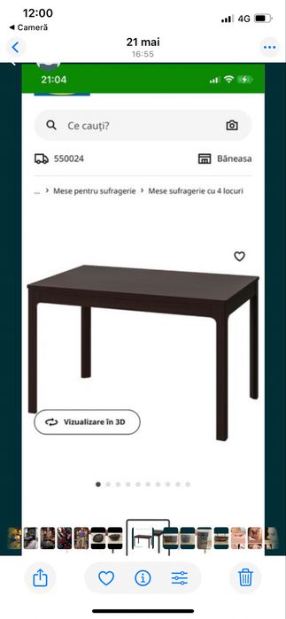 Masa sufragerie 1,80 cm