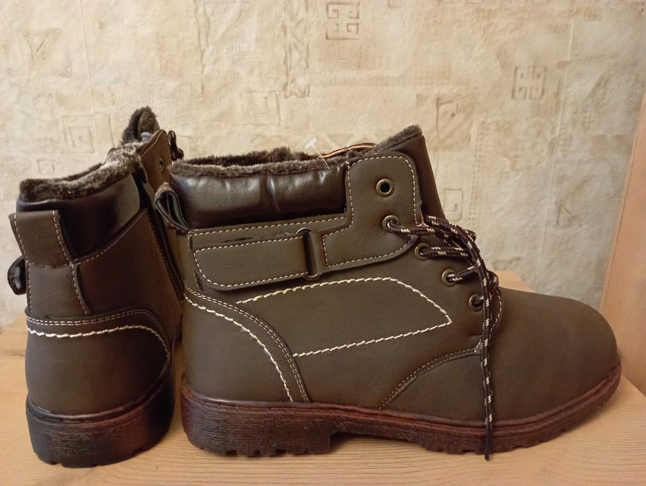 Нови топли мъжки боти № 43 – кафяви