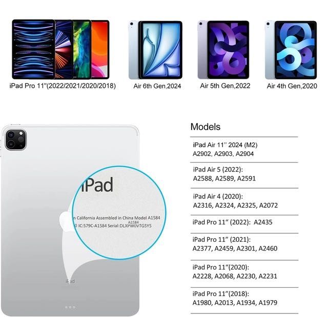 Husa tastatura iPad Air 10.9 / Pro 11 cu trackpad, iluminata