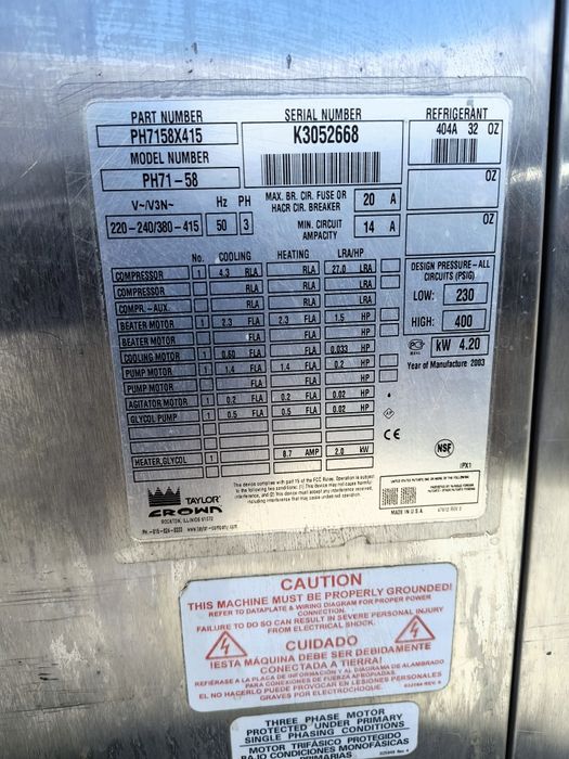 Сладолед Машина -- TAYLOR -- USA .