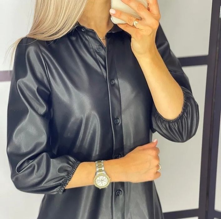 Платье-туника из ЭКО-кожи