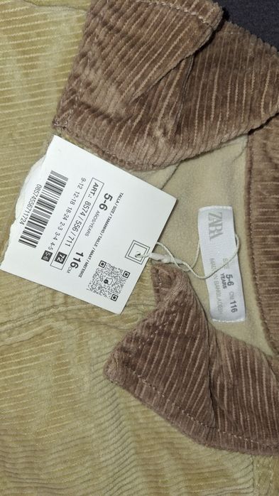 Geaca Zara băieți 5-6 ani cu etichetă