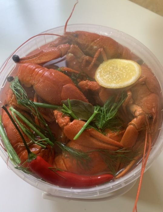 Живые и вареные раки
