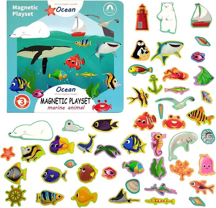 Образователна книжка с магнитни стикери занимателна игра деца подарък