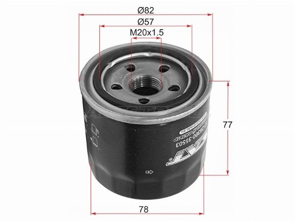 Фильтр масляный           Hyundai Santa fe