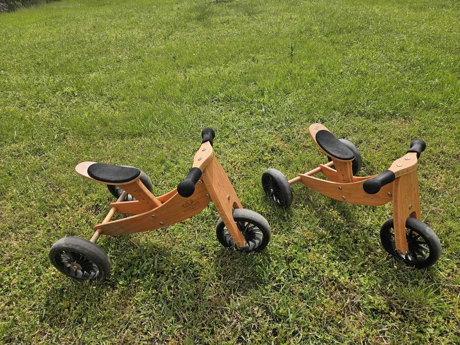 Bicicleta / tricicleta de echilibru 2 in 1 Kinderfeets din lemn