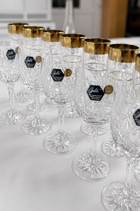 Set pahare elegante din cristal autentic 24%
