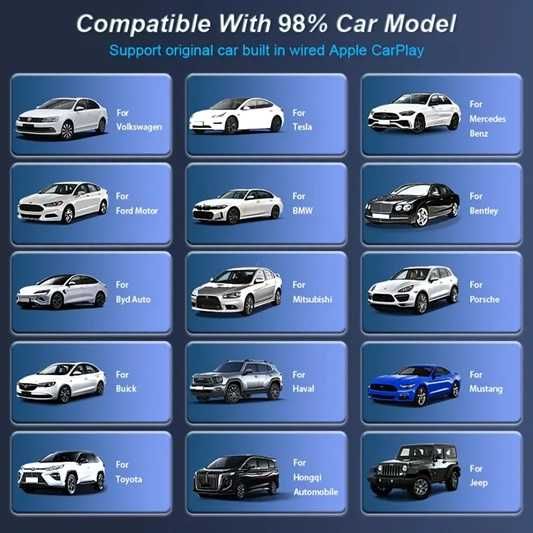 USB стик за безжична връзка на автомобил с CarPlay и Android Auto