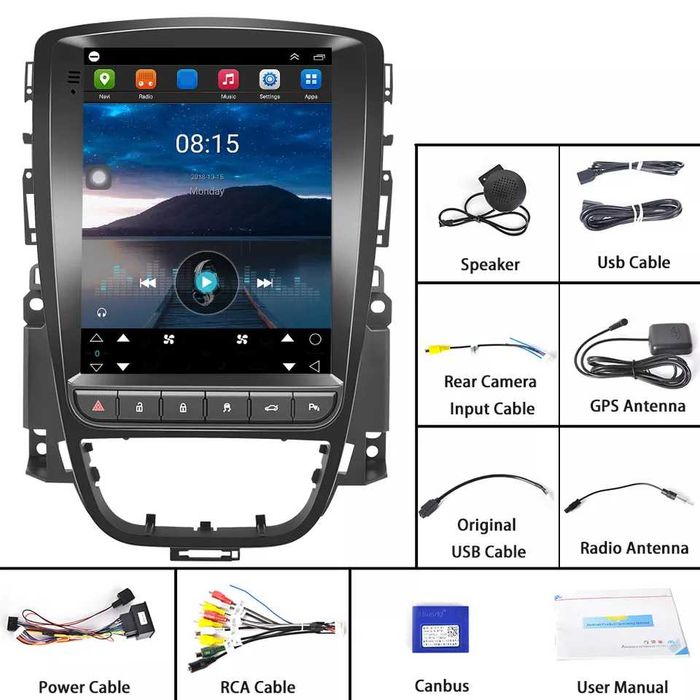 Мултимедия за OPEL ASTRA J плеър двоен дин Android навигация Астра J