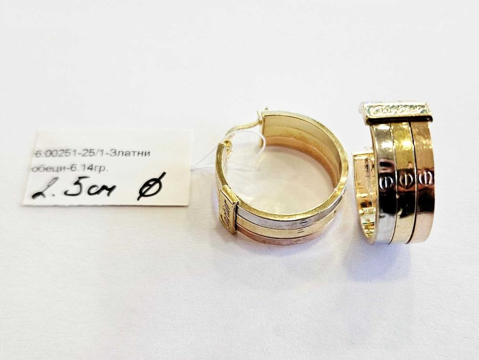 Златни обеци 6.14гр 00251-25