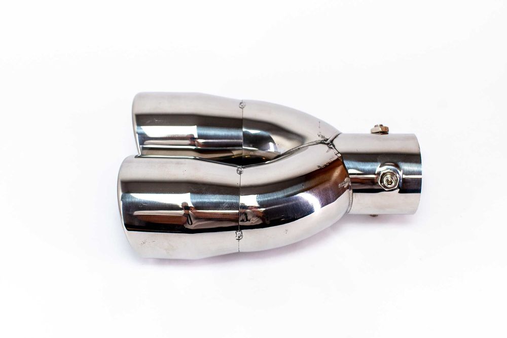 Накрайник за ауспух, двоен, неръждаема стомана