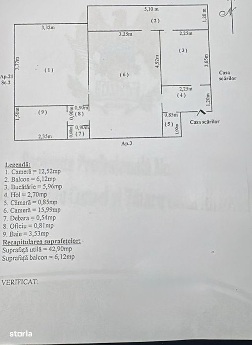 Apartament 2 camere zona Tiglina 3, parter