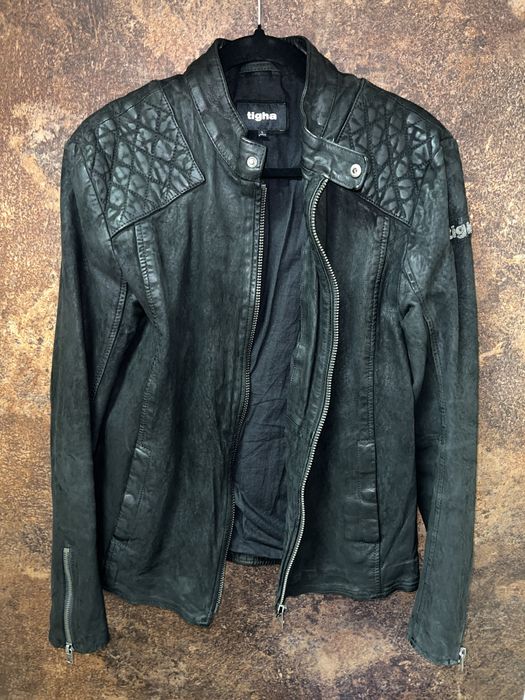 Tigha geaca de piele naturala de miel L