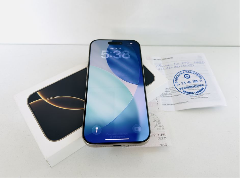 НОВ! iPhone 16 Pro 128GB Natural Titanium ГАРАНЦИЯ!