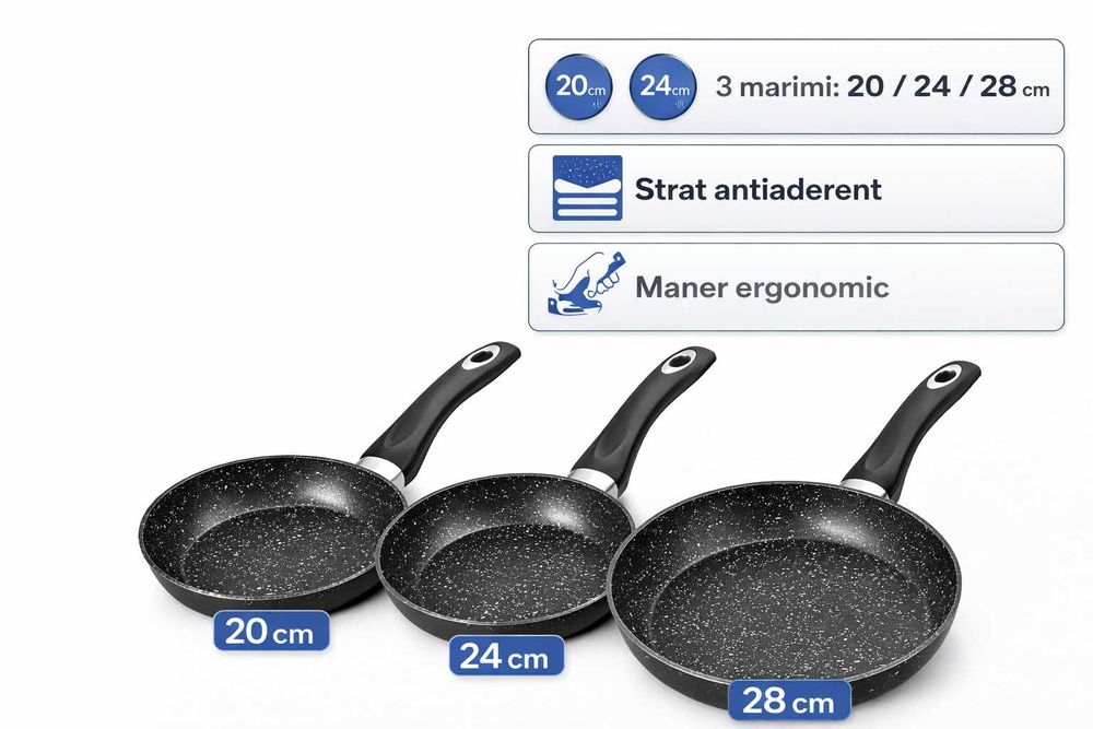 Set tigai Royalty Line 20 24 28 cm antiaderente