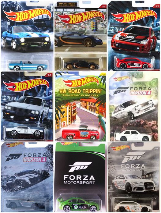 Метални колички Hot Wheels от сетовете LARRY Wood FORZA GRAN Turismo