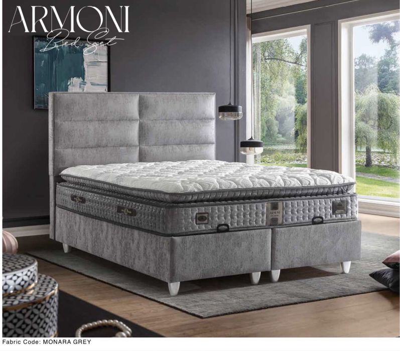 Тапицирана спалня Armoni Bed - Monara Grey