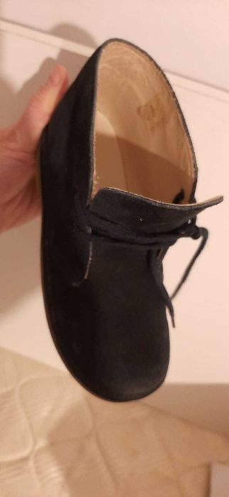 Pantofi din piele naturala interior/exterior pt baieti, talpa 22 cm