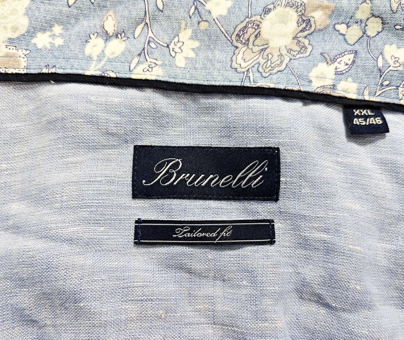 Brunelli Оригинална мъжка Италиянска 100% Ленена риза размер XXL / 2XL