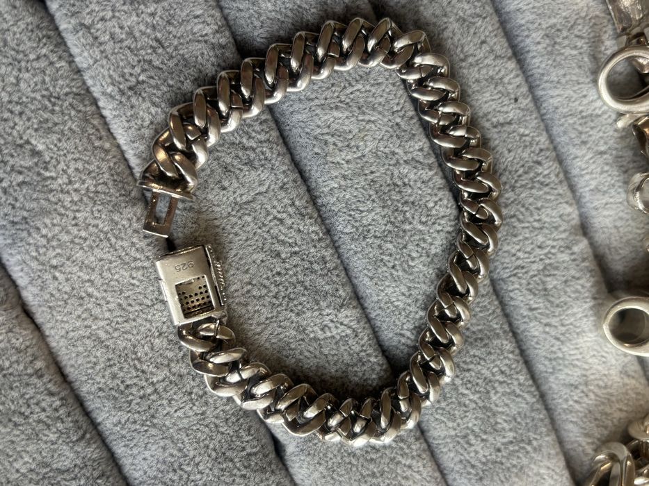 Сребърна гривна Монако с камъчета 37.4гр 925