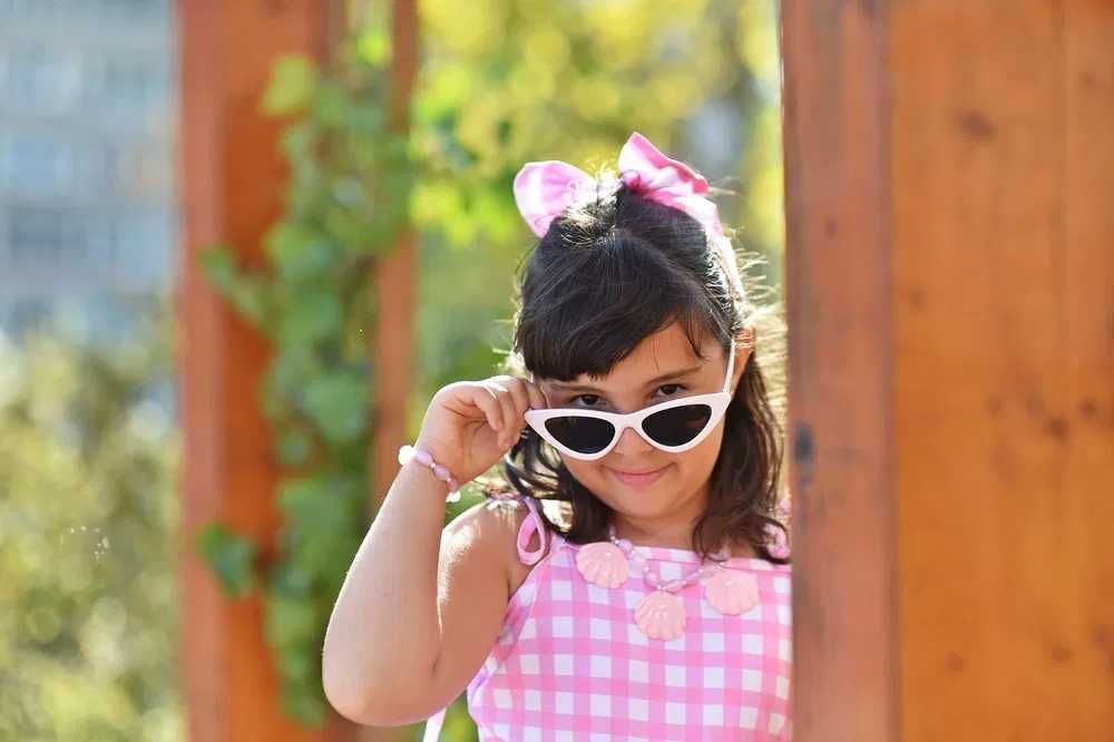 Rochie rochita BARBIE roz NOUA 6- 10 ani