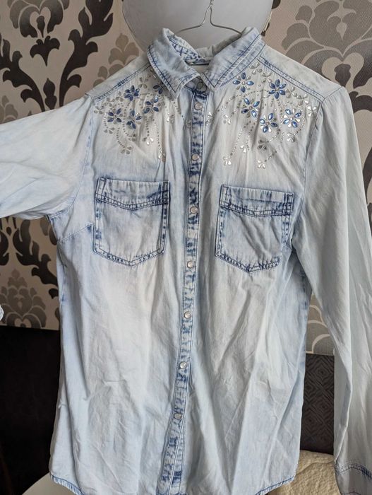 Дънкова риза Denim Co с камъчета, размер 36