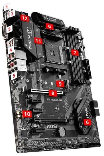B450 MSI tomahawk max ii и проц и память