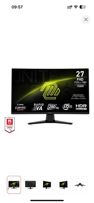 Монитор 27  280герц