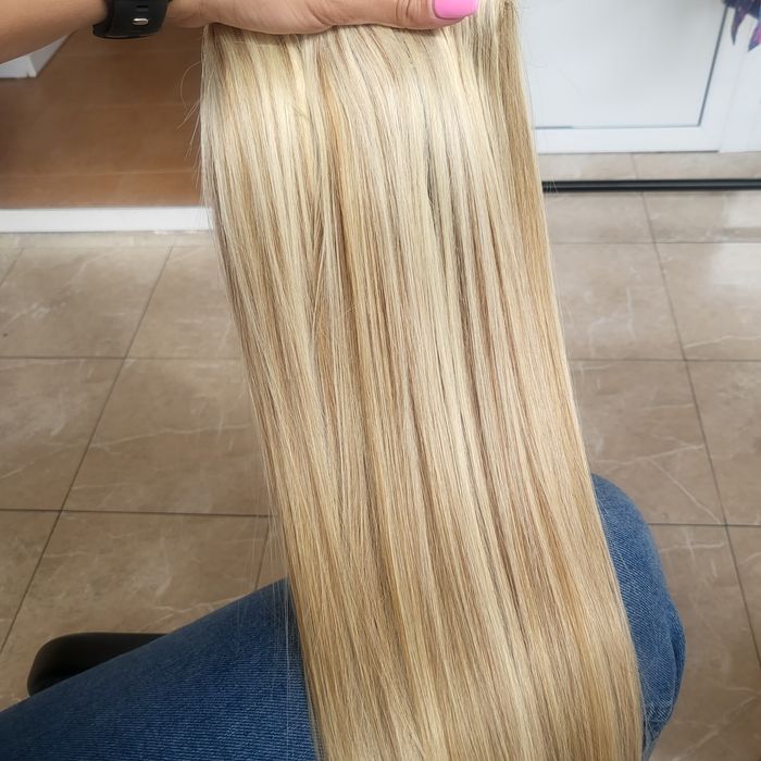 Естествена коса на кичури