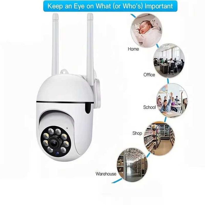 HD Wireless WIFi Security Camera Video Night Vision Interior Exterior