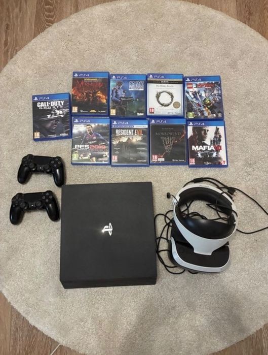 Ps4 pro 1tb+VR de la ps4 +2 controllere