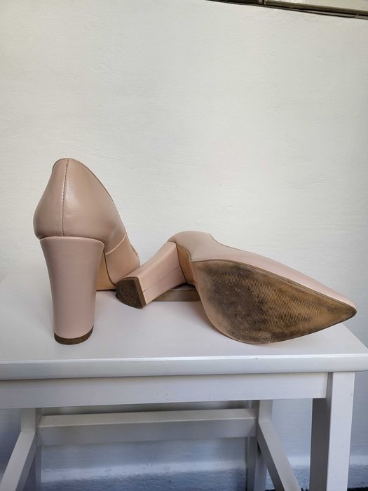 Pantofi eleganti office Dolly Shoes - BOX pudra - marime 38