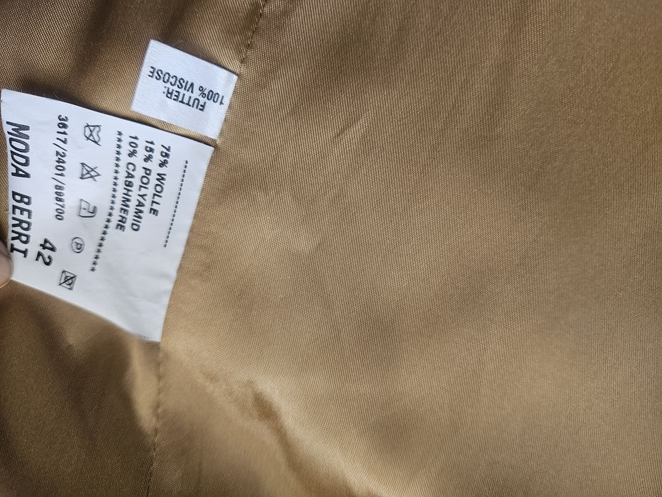 Palton lână bej femei