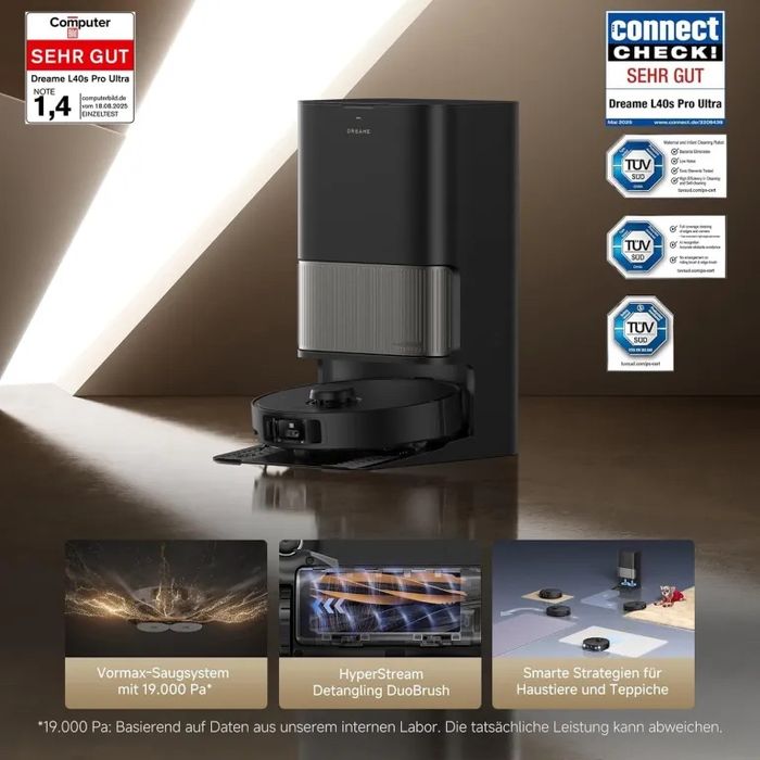 Прахосмукачка робот DREAME L4OS PRO ULTRA BLACK